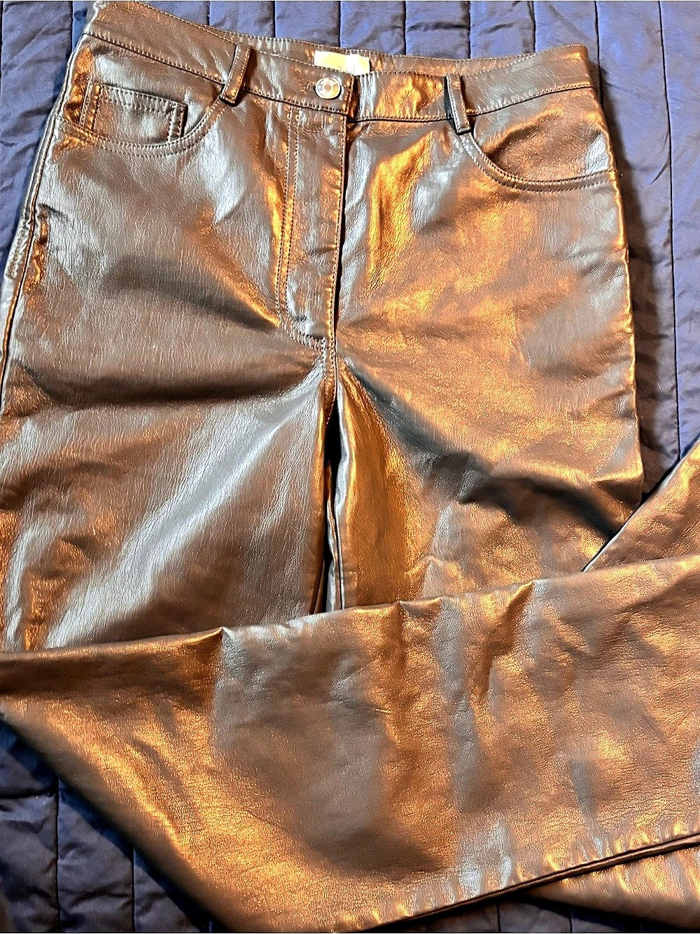 Aritizia grey Wilfred Faux Leather pants